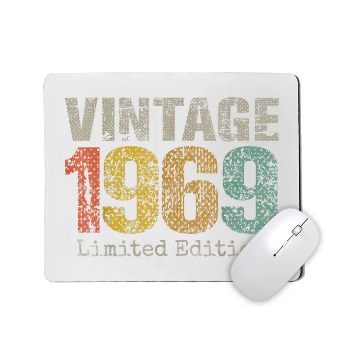 Vintage 1969 55th Birthday Gifts 55 Year Old Mousepad