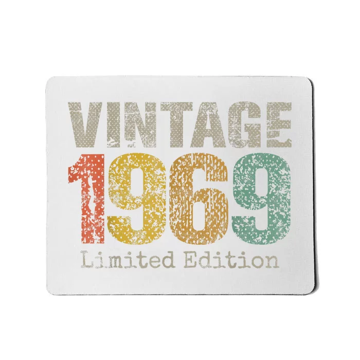 Vintage 1969 55th Birthday Gifts 55 Year Old Mousepad