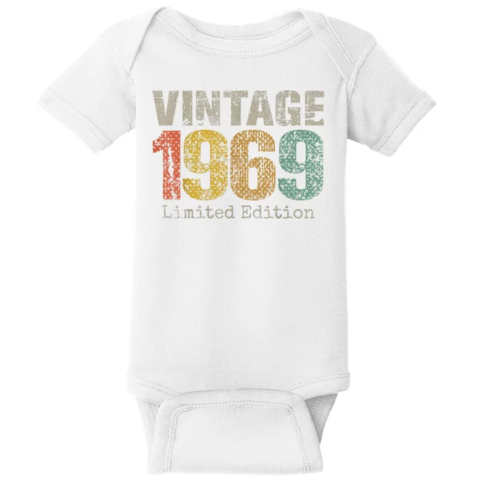 Vintage 1969 55th Birthday Gifts 55 Year Old Baby Bodysuit