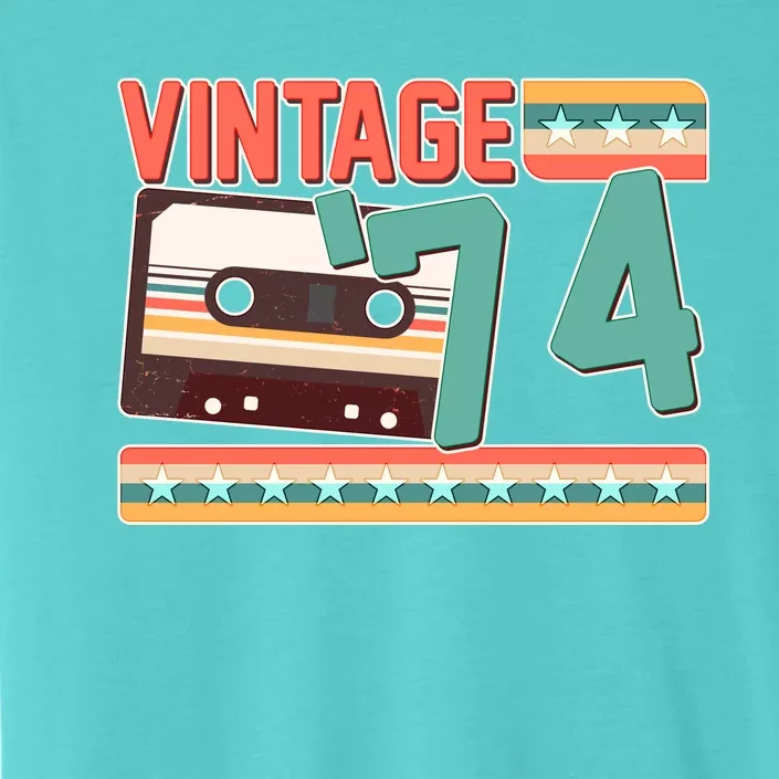 Vintage 1974 50th Birthday Cassette Tape ChromaSoft Performance T-Shirt