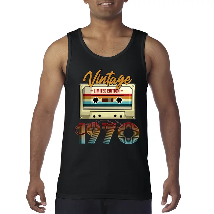 Vintage 1970 54th Birthday Cassette Tape Tank Top