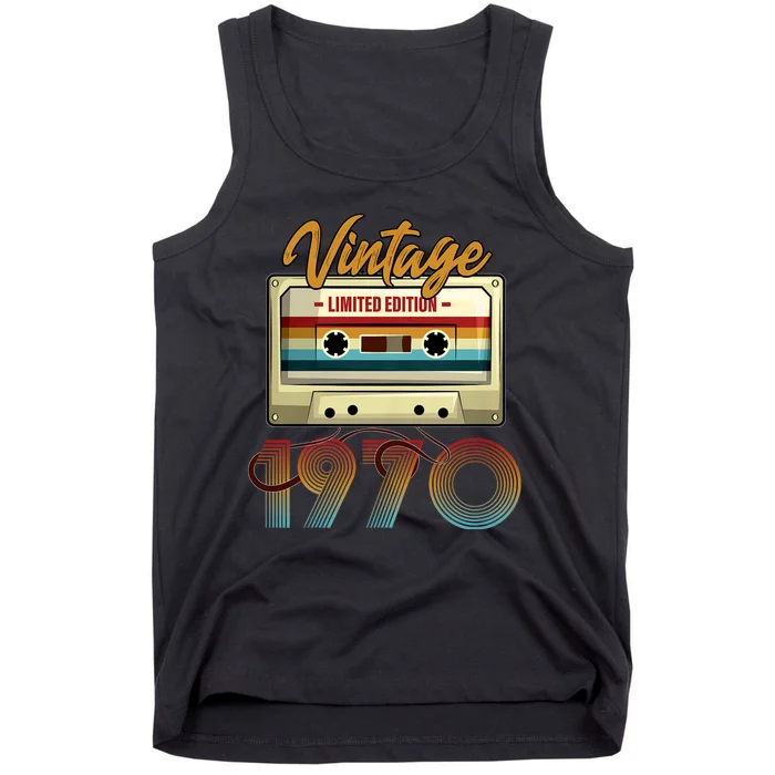 Vintage 1970 54th Birthday Cassette Tape Tank Top