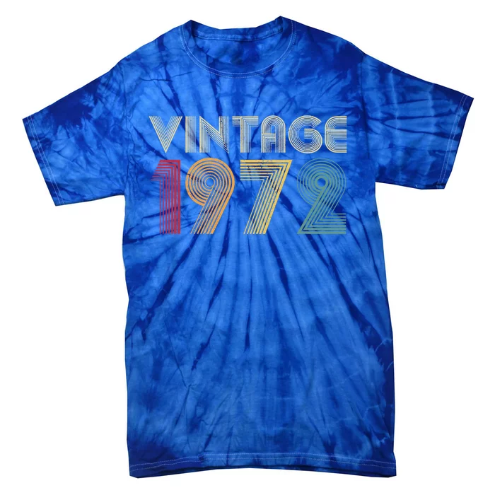 Vintage 1972 50th Birthday Gift Retro Cool Gift 50 Years Old Gift Tie-Dye T-Shirt