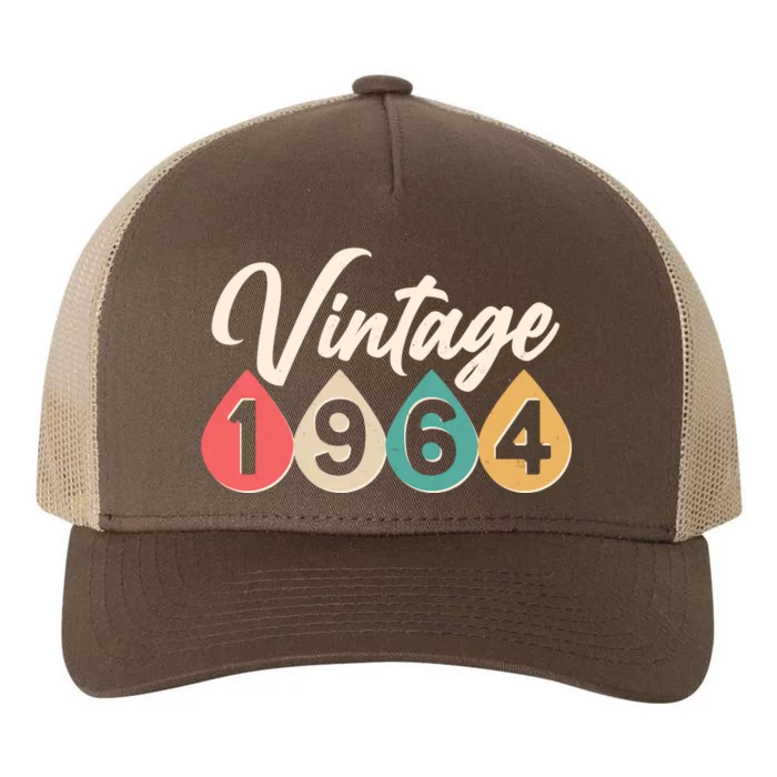 Vintage 1964 60th Birthday Retro Teardrop Design Yupoong Adult 5-Panel Trucker Hat