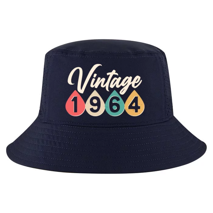 Vintage 1964 60th Birthday Retro Teardrop Design Cool Comfort Performance Bucket Hat