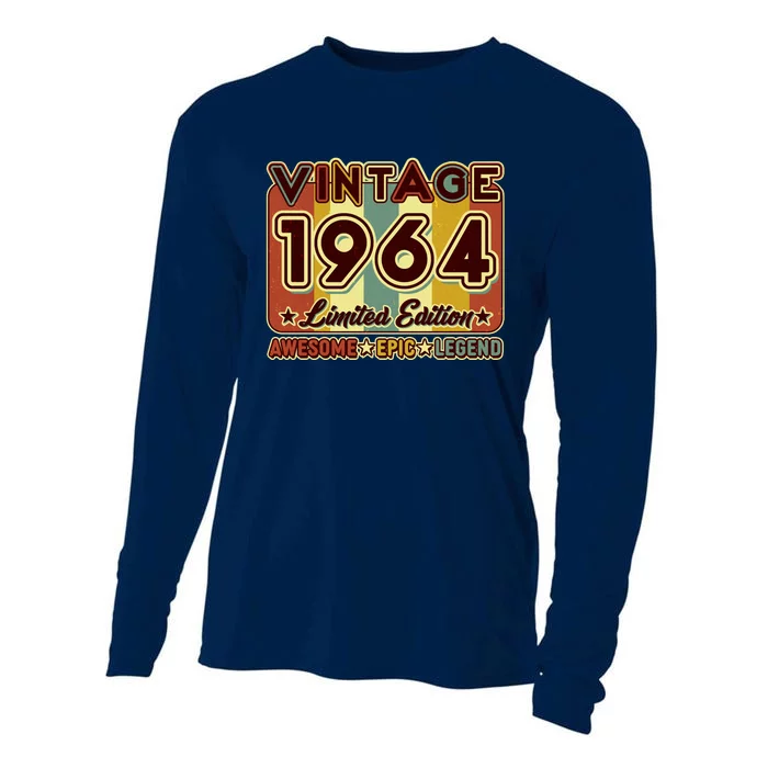 Vintage 1964 60th Birthday Limited Edition Awesome Epic Legend Cooling Performance Long Sleeve Crew