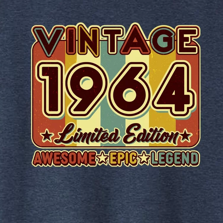 Vintage 1964 60th Birthday Limited Edition Awesome Epic Legend Women's Crop Top Tee