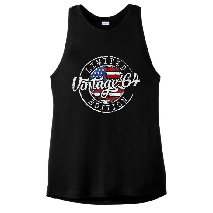 Vintage 1964 60th Birthday Gifts 60 Year Old Ladies Tri-Blend Wicking Tank