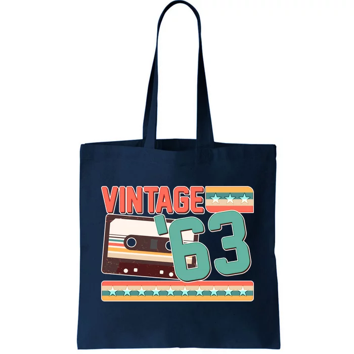 Vintage 1963 60th Birthday Cassette Tape Tote Bag