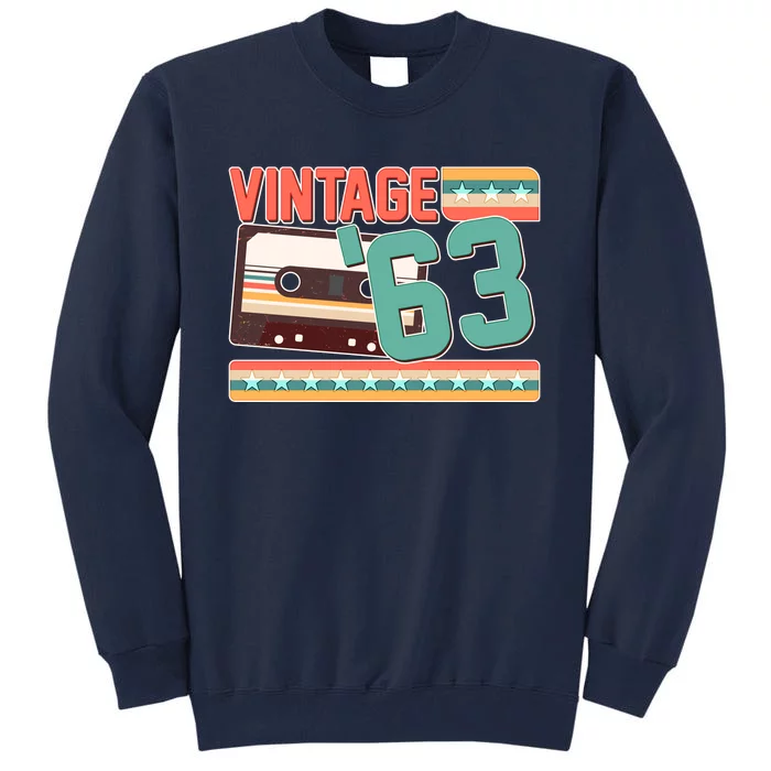 Vintage 1963 60th Birthday Cassette Tape Tall Sweatshirt