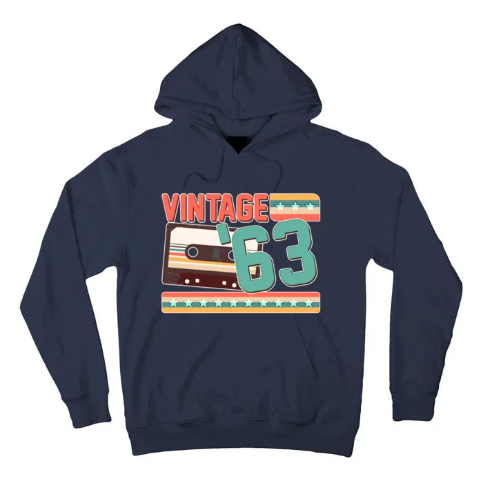 Vintage 1963 60th Birthday Cassette Tape Tall Hoodie