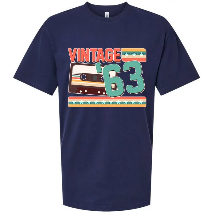 Vintage 1963 60th Birthday Cassette Tape Sueded Cloud Jersey T-Shirt