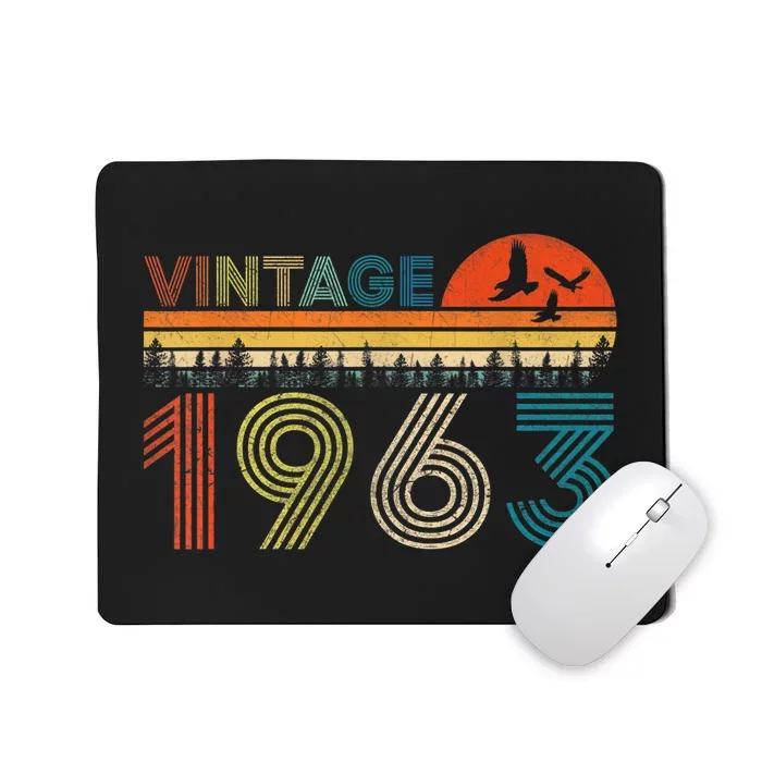 Vintage 1963 60 Years Old 60th Birthday Gifts For M.e.n WoM.e.n Mousepad