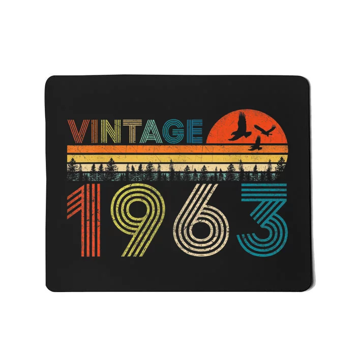 Vintage 1963 60 Years Old 60th Birthday Gifts For M.e.n WoM.e.n Mousepad