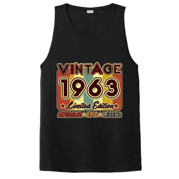 Vintage 1963 60th Birthday Limited Edition Awesome Epic Legend Performance Tank