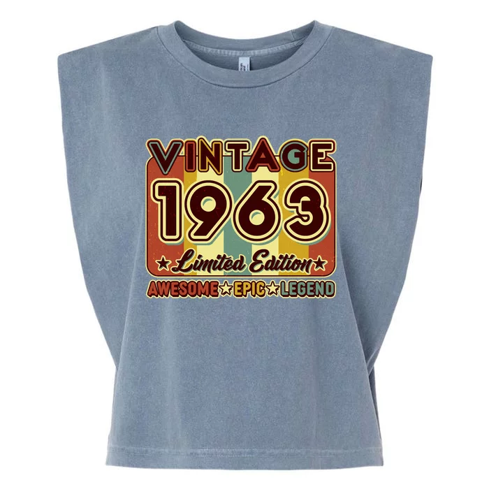 Vintage 1963 60th Birthday Limited Edition Awesome Epic Legend Garment-Dyed Women's Muscle Tee