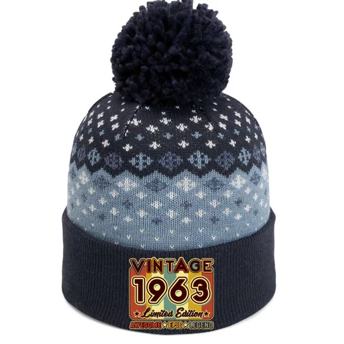 Vintage 1963 60th Birthday Limited Edition Awesome Epic Legend The Baniff Cuffed Pom Beanie