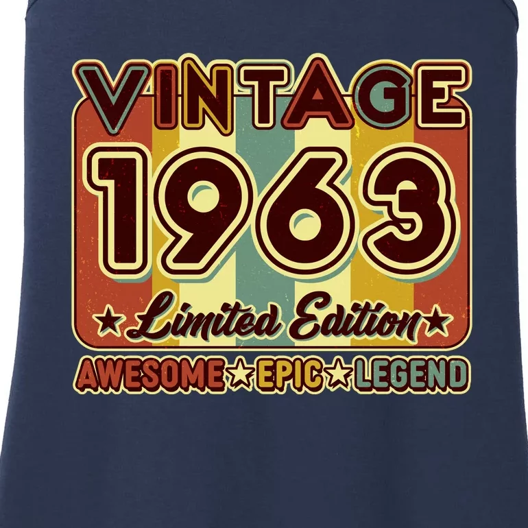 Vintage 1963 60th Birthday Limited Edition Awesome Epic Legend Ladies Essential Tank