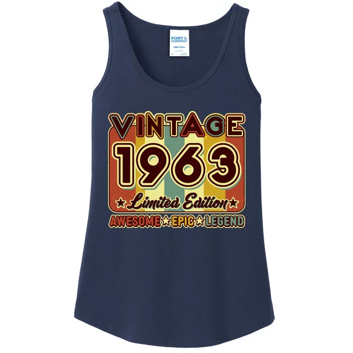 Vintage 1963 60th Birthday Limited Edition Awesome Epic Legend Ladies Essential Tank