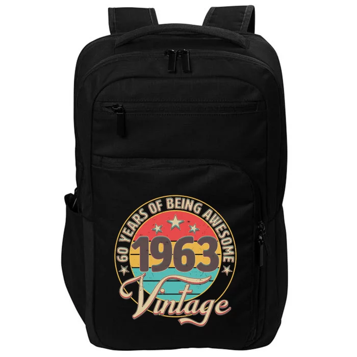 Vintage 1963 60 Years Of Being Awesome Impact Tech Backpack