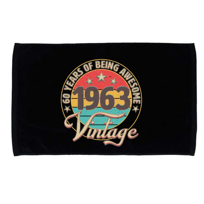 Vintage 1963 60 Years Of Being Awesome Microfiber Hand Towel