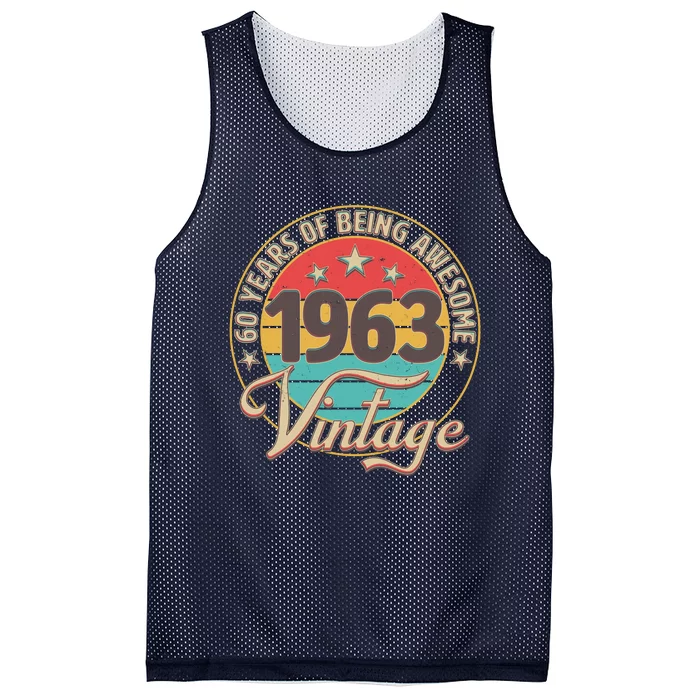 Vintage 1963 60 Years Of Being Awesome Mesh Reversible Basketball Jersey Tank