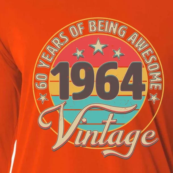 Vintage 1964 60 Years Of Being Awesome Cooling Performance Long Sleeve Crew