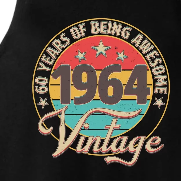 Vintage 1964 60 Years Of Being Awesome Ladies Tri-Blend Wicking Tank