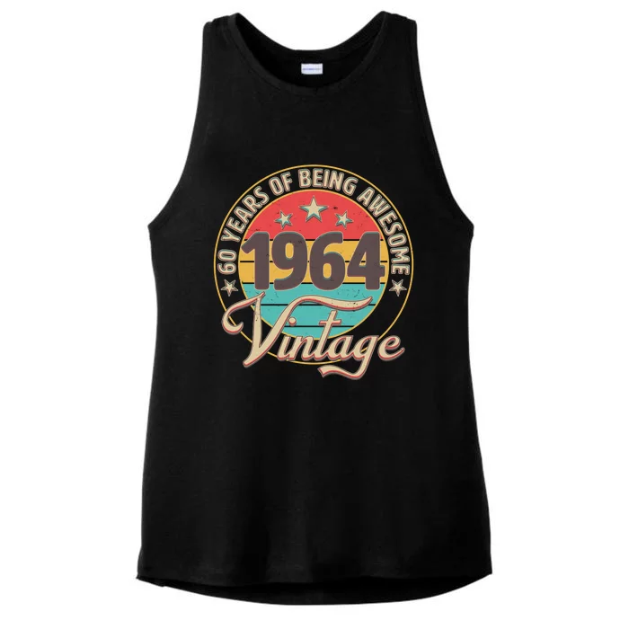 Vintage 1964 60 Years Of Being Awesome Ladies Tri-Blend Wicking Tank