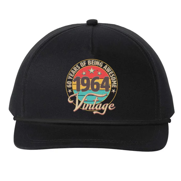 Vintage 1964 60 Years Of Being Awesome Snapback Five-Panel Rope Hat