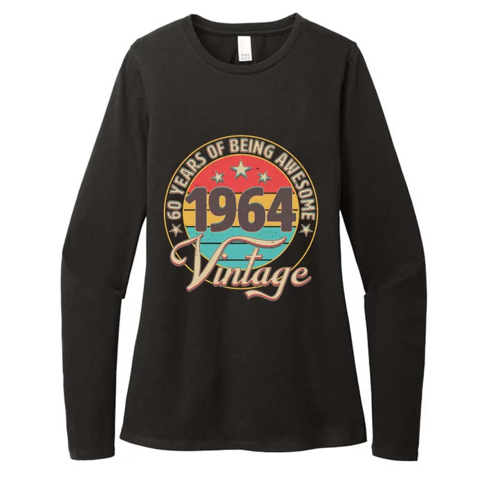 Vintage 1964 60 Years Of Being Awesome Womens CVC Long Sleeve Shirt