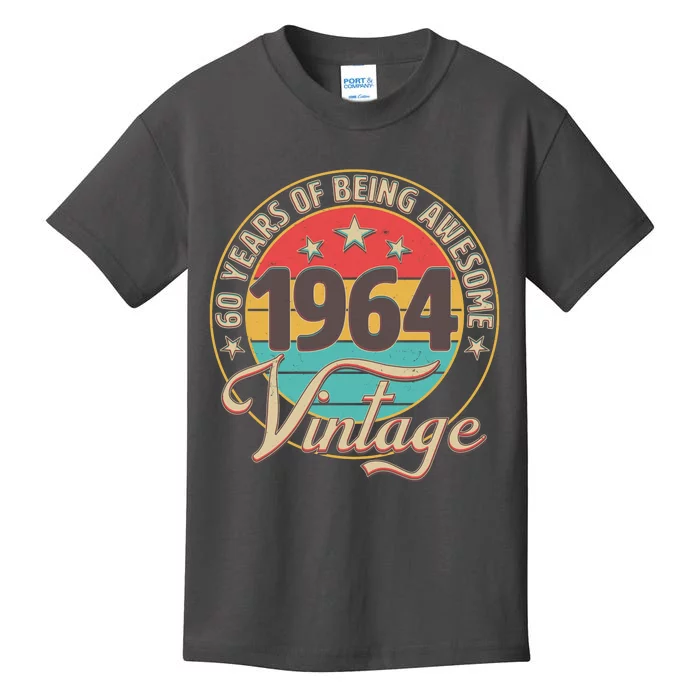 Vintage 1964 60 Years Of Being Awesome Kids T-Shirt