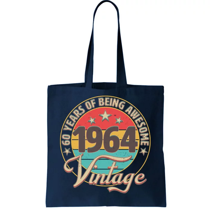 Vintage 1964 60 Years Of Being Awesome Tote Bag