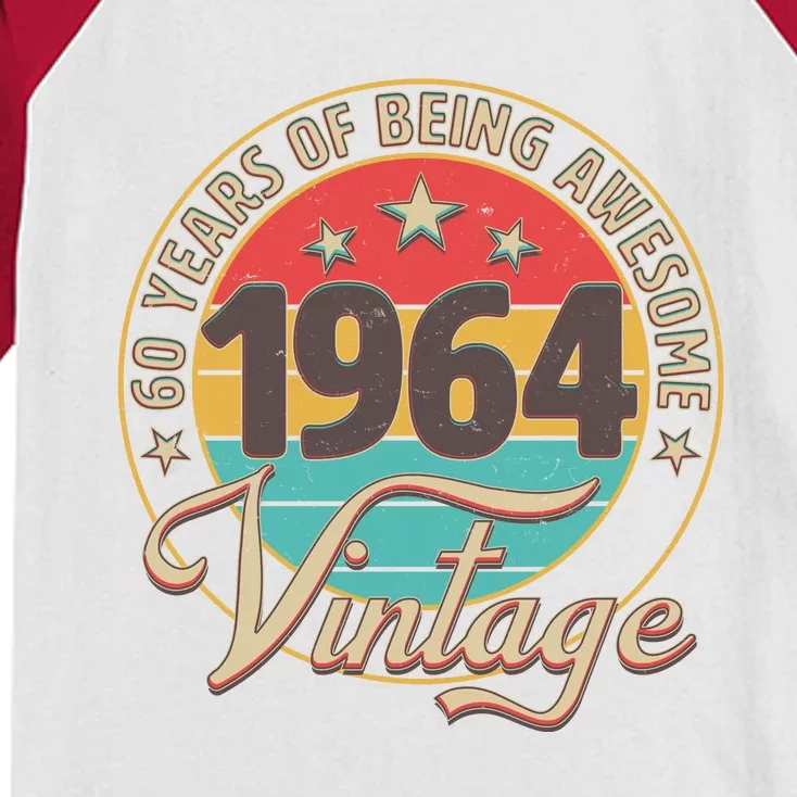 Vintage 1964 60 Years Of Being Awesome Kids Colorblock Raglan Jersey