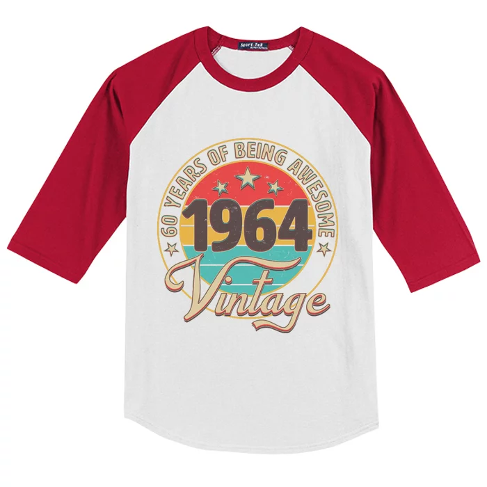 Vintage 1964 60 Years Of Being Awesome Kids Colorblock Raglan Jersey