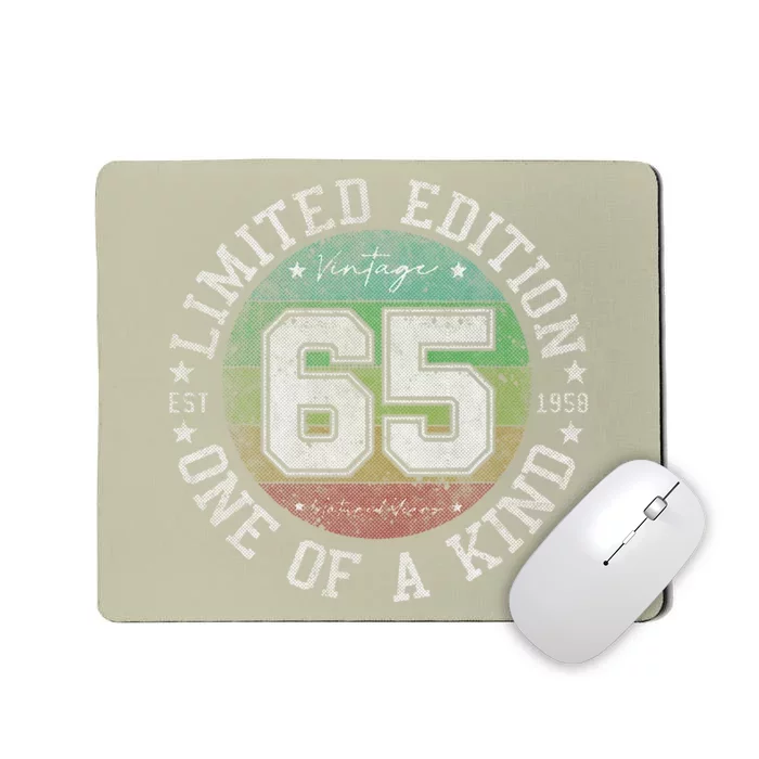 Vintage 1958 65 Year Old Gifts Limited Edition 65th Birthday Mousepad