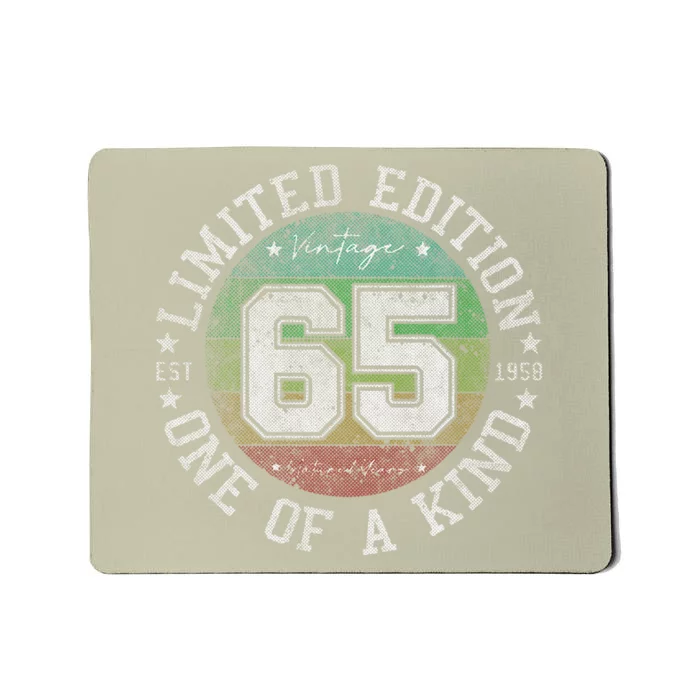 Vintage 1958 65 Year Old Gifts Limited Edition 65th Birthday Mousepad