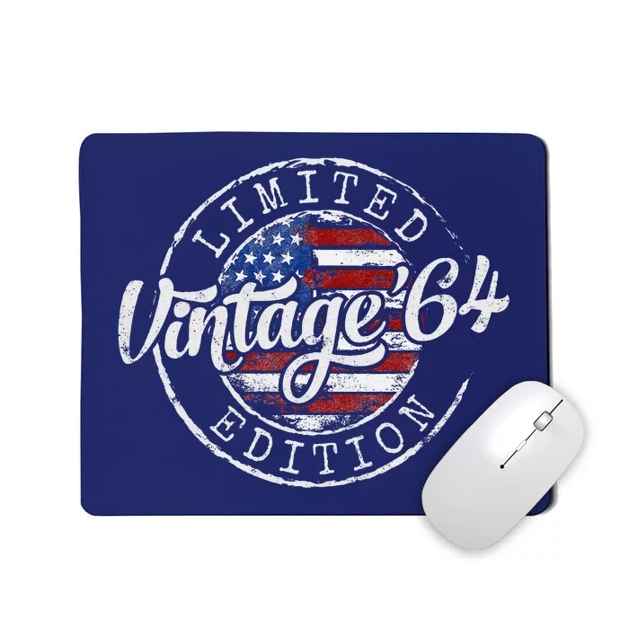 Vintage 1964 60th Birthday Gifts 60 Year Old Mousepad