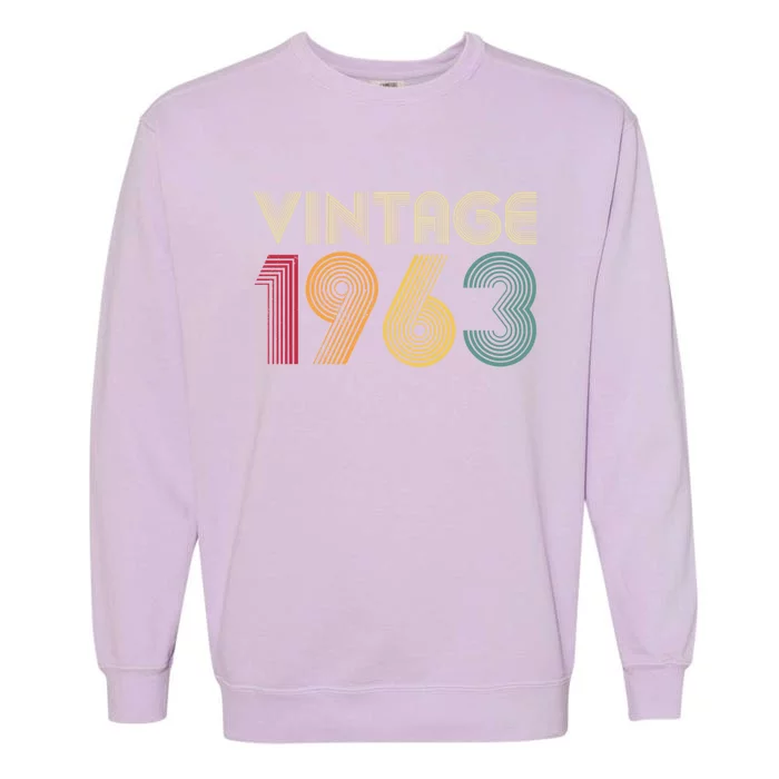 Vintage 1963 60th Birthday Gift 60 Years Old Mom Dad Gift Garment-Dyed Sweatshirt