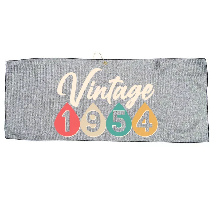 Vintage 1954 70th Birthday Retro Teardrop Design Large Microfiber Waffle Golf Towel