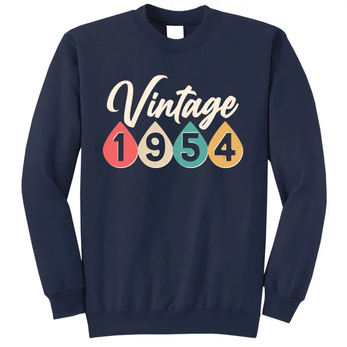 Vintage 1954 70th Birthday Retro Teardrop Design Sweatshirt