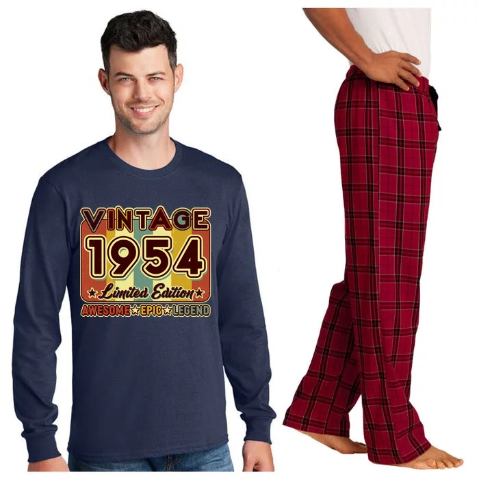 Vintage 1954 70th Birthday Limited Edition Awesome Epic Legend Long Sleeve Pajama Set