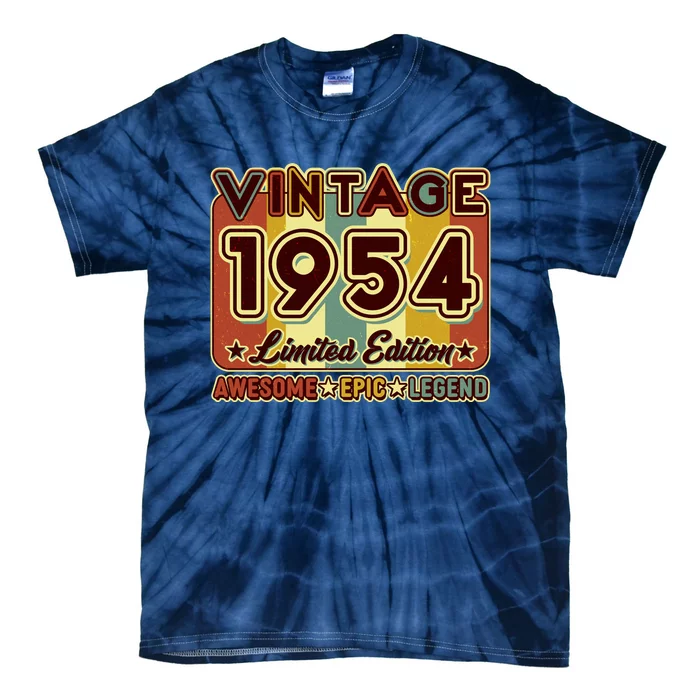 Vintage 1954 70th Birthday Limited Edition Awesome Epic Legend Tie-Dye T-Shirt