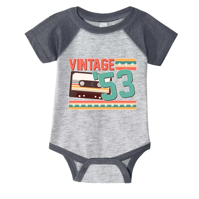 Vintage 1953 70th Birthday Cassette Tape Infant Baby Jersey Bodysuit