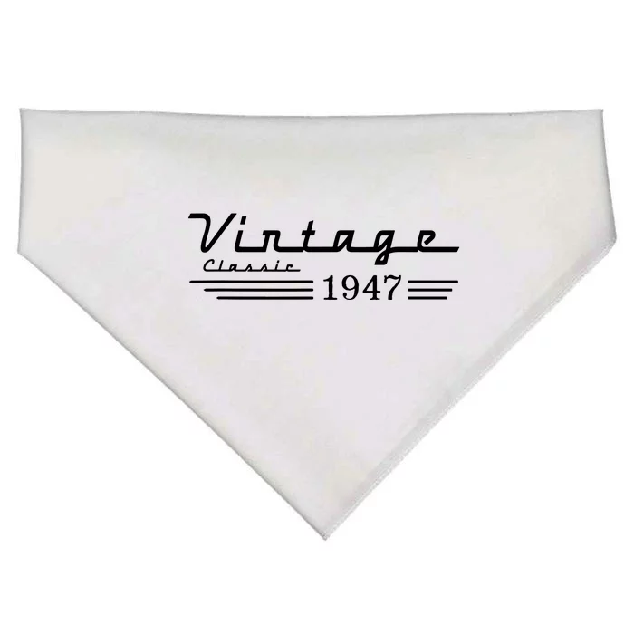 Vintage 1947 75th Birthday USA-Made Doggie Bandana