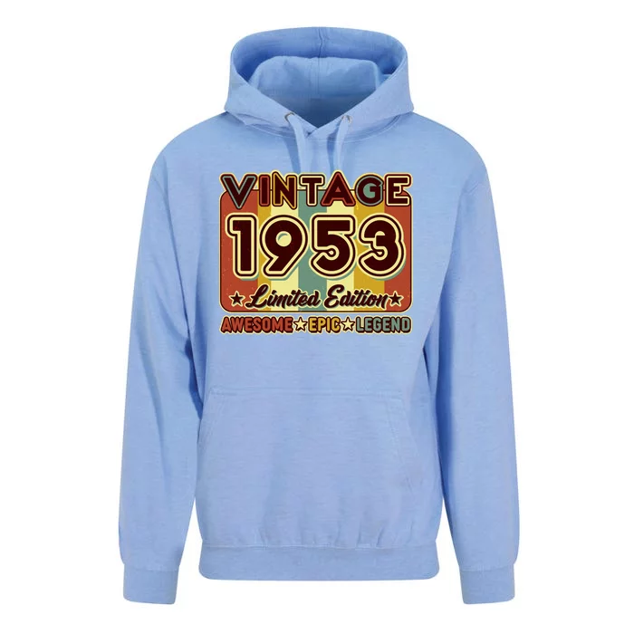 Vintage 1953 70th Birthday Limited Edition Awesome Epic Legend Unisex Surf Hoodie