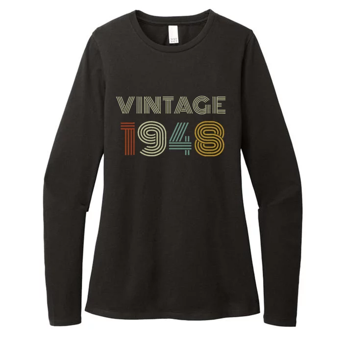 Vintage 1948 75th Birthday Gifts For And Women Womens CVC Long Sleeve Shirt