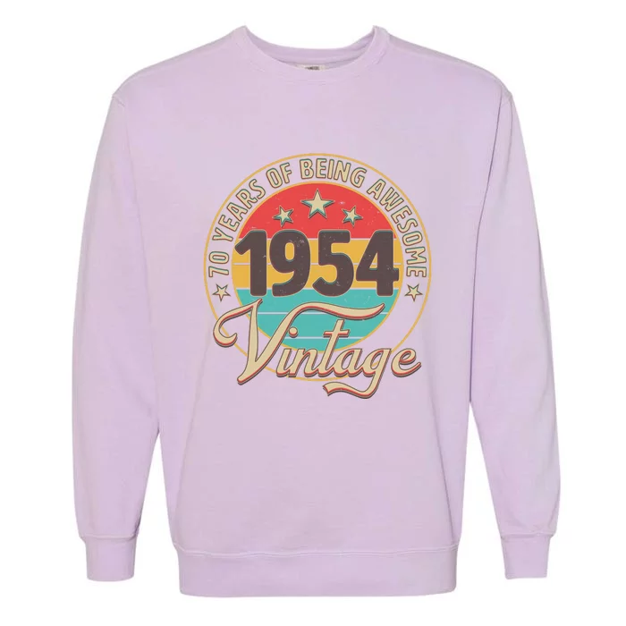 Vintage 1954 70 Years Of Being Awesome Garment-Dyed Sweatshirt