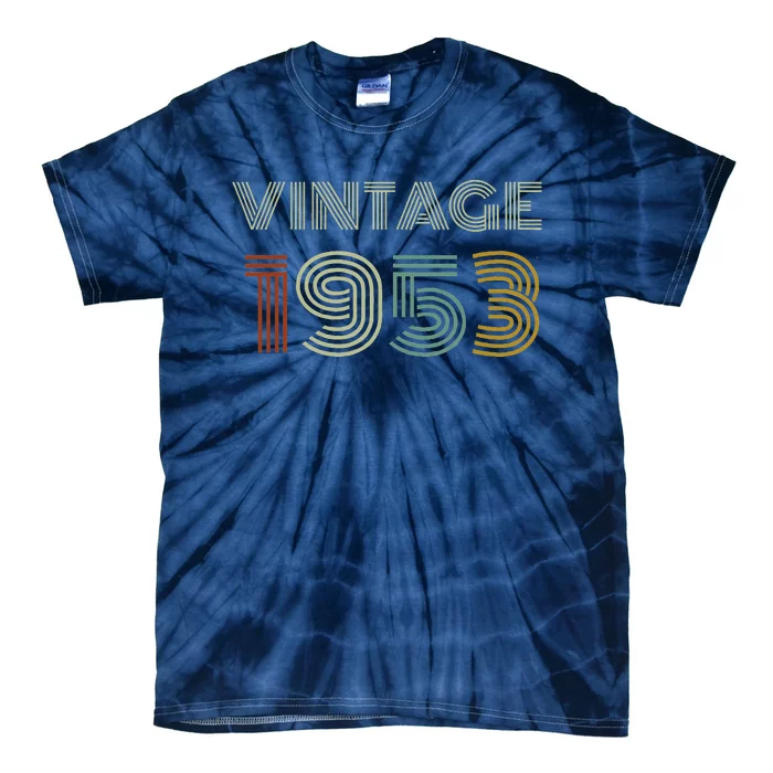 Vintage 1953 70th Birthday Gifts For And Women Tie-Dye T-Shirt