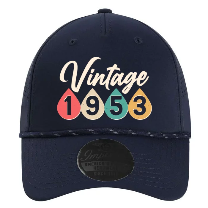 Vintage 1953 70th Birthday Retro Teardrop Design Performance The Dyno Cap